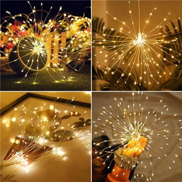 4 Pcs 225Led Lights Battery Operated Fairy Lights Copper Wire with Remote - Picture 5 of 7